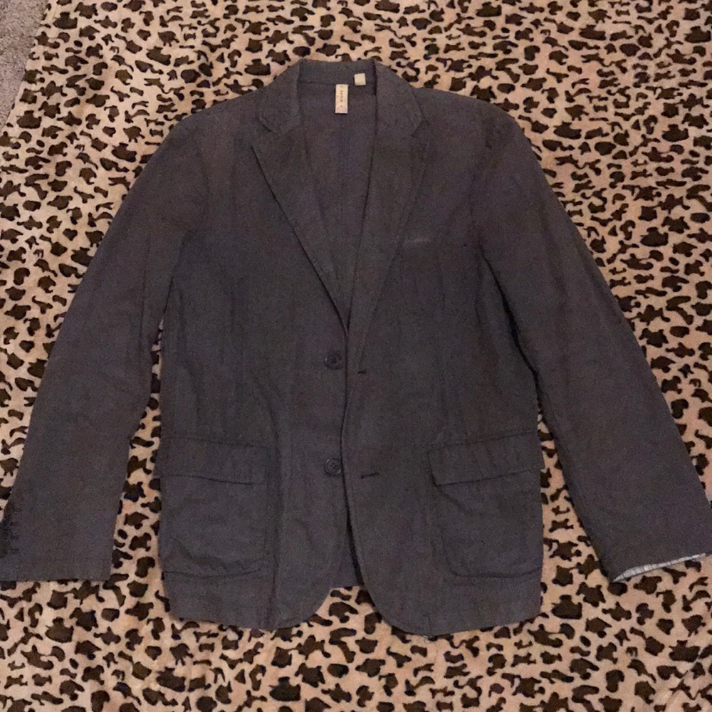Dark brown Ted Baker blazer with metallic finish